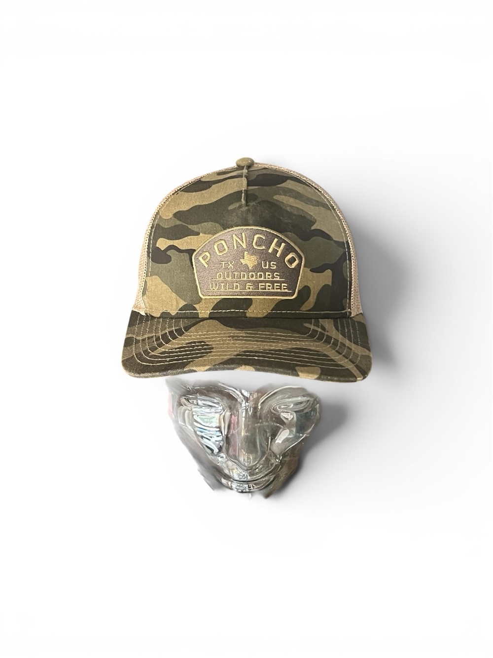 Poncho Camo Mesh-Back Trucker Hat - Green Camo